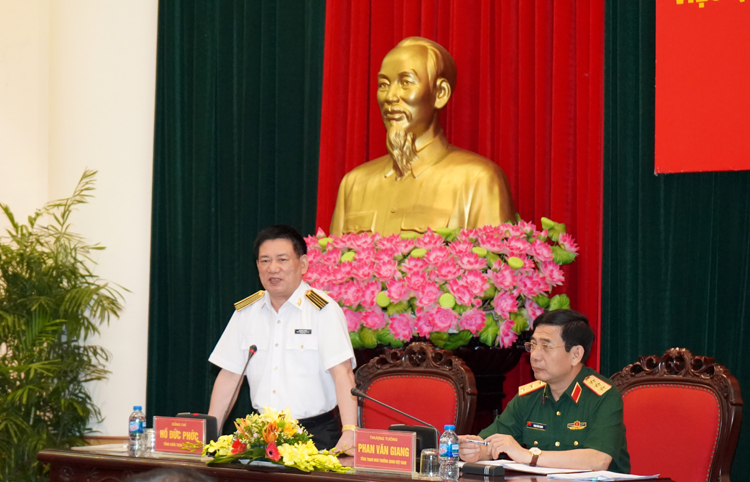 Tổng Kiểm toán nhà nước Hồ Đức Phớc phát biểu tại Hội nghịcông bố Quyết định kiểm toán việc quản lý, sử dụng tài chính công, tài sản công năm 2017 của Bộ Tổng tham mưu Quân đội nhân dân Việt Nam.
