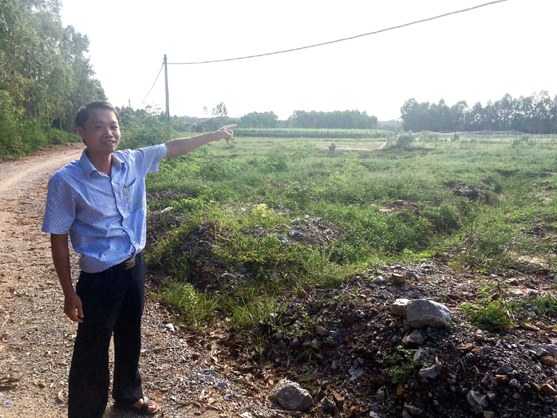 Một trong những địa điểm được quy hoạch tại xã Tiền An (TX Quảng Yên) hiện bị chồng lấn bởi một dự án khác
