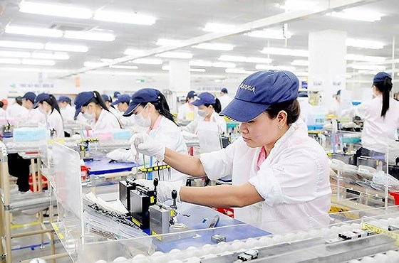 Sản xuất sản phẩm cơ khí chính xác tại Công ty TNHH Saigon Precision (100% vốn của Nhật Bản, thuộc Tập đoàn Misumi), trụ sở tại Khu chế xuất Linh Trung 1, TPHCM. Ảnh: CAO THĂNG