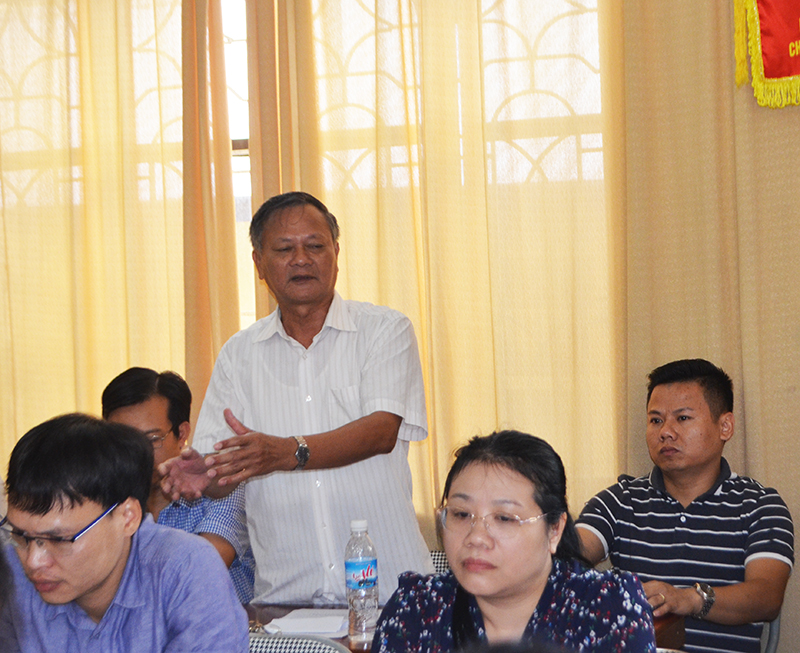 Ông Nguyễn Thành Miêng, nguyên lãnh đạo phường thời kỳ năm 1989 phát biểu ý kiến làm về nguồn gốc phần đất tranh chấp
