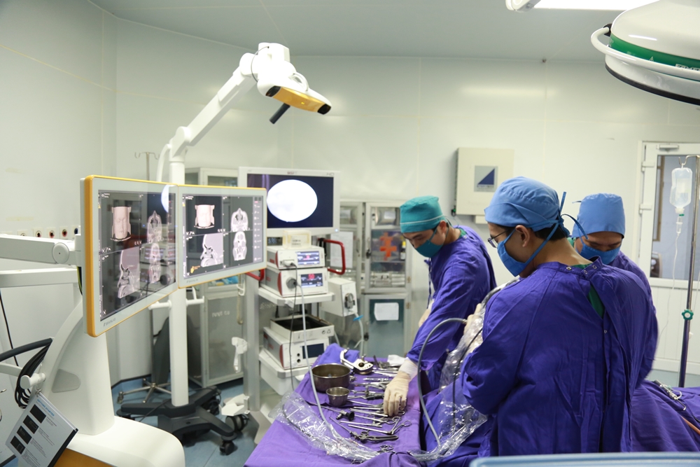 Bệnh viện Đa khoa tỉnh đã áp dụng kỹ thuật phẫu thuật nội soi ở nhiều chuyên khoa khác nhau.