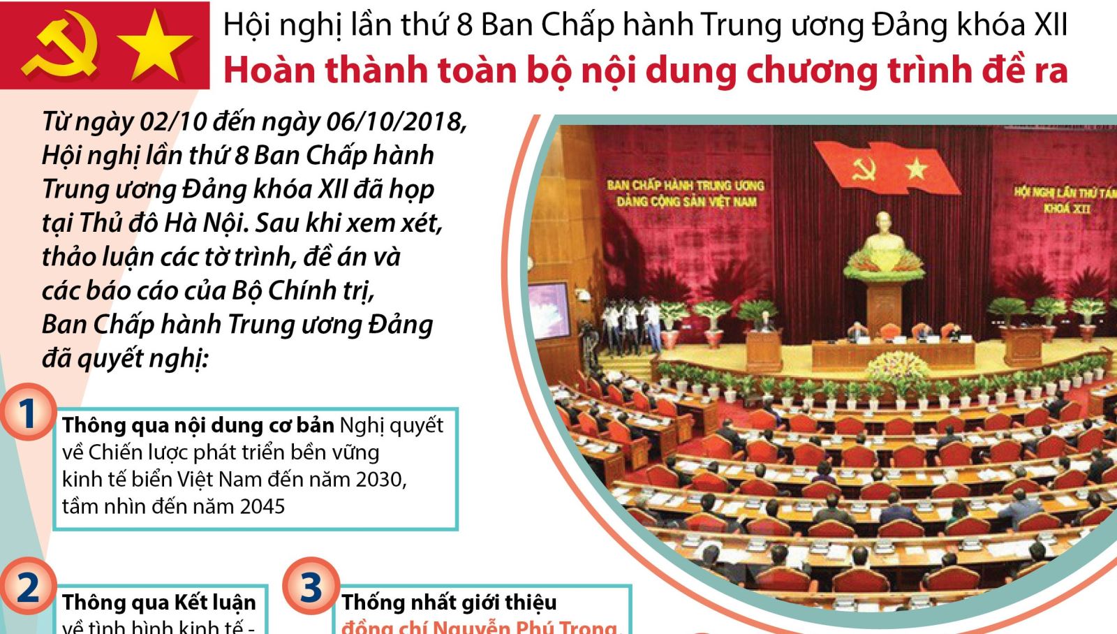 Hội nghị Trung ương 8 hoàn thành toàn bộ nội dung chương trình đề ra