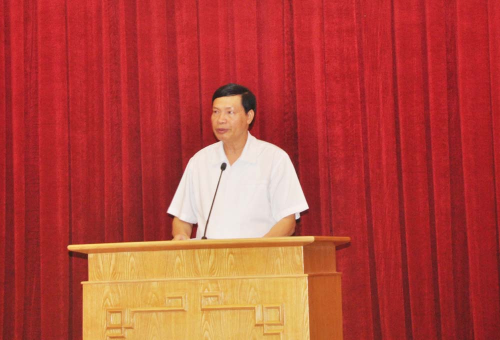 Chủ tịch UBND tỉnh Nguyễn Đức Long phát biểu tại hội nghị