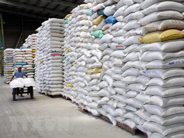 Kho gạo xuất khẩu của Công ty Lương thực Đồng Tháp. (Ảnh minh họa: Đình Huệ/TTXVN)