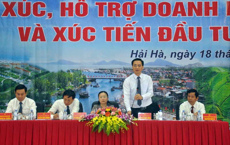 Lãnh đạo huyện Hải Hà trực tiếp giải đáp những kiến nghị, vướng mắc của doanh nghiệp, hộ kinh doanh tại các kỳ gặp gỡ, tiếp xúc doanh nghiệp.
