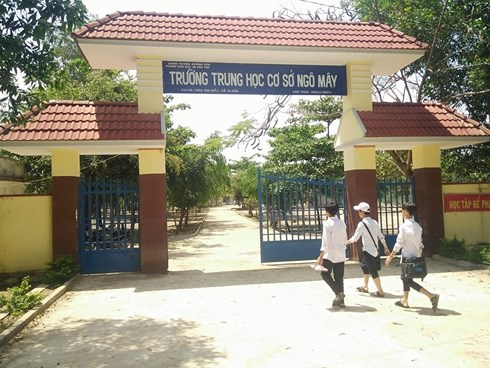 Trường THCS Ngô Mây, nơi ông Bê từng công tác.