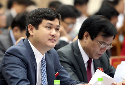 Ông Lê Phước Hoài Bảo tham gia một cuộc của tỉnh Quảng Nam lúc còn đương chức Giám đốc Sở Kế hoạch Đầu tư. Ảnh: Sơn Thủy.