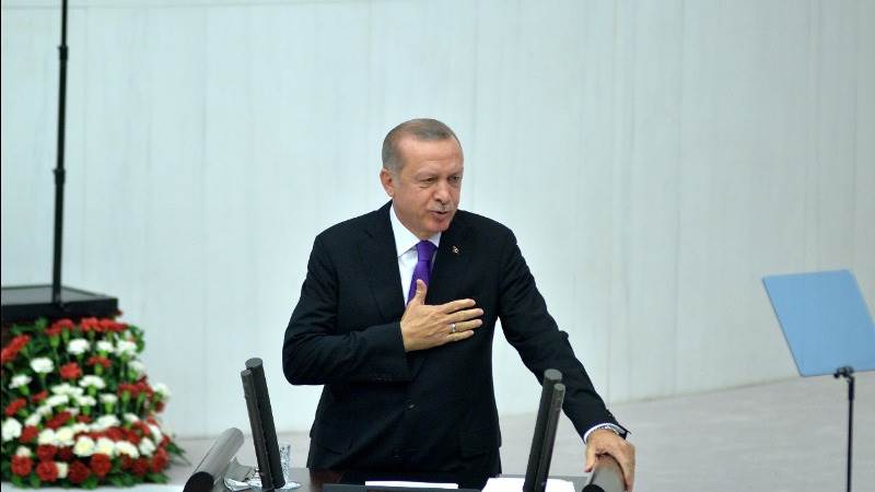 Tổng thống Erdogan phát biểu trước Quốc hội Thổ Nhĩ Kỳ ngày 23/10/2018. Ảnh: teletrader