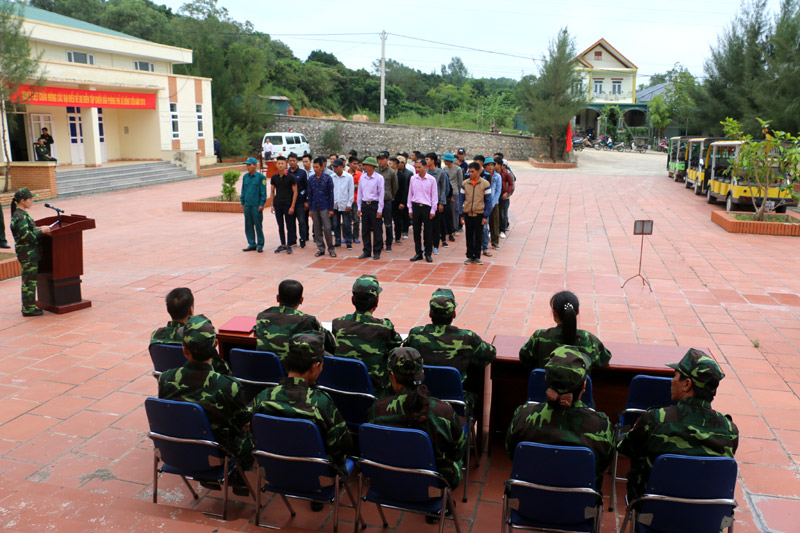 Xã Đồng Tiến thực hành tập trung quân nhân dự bị.