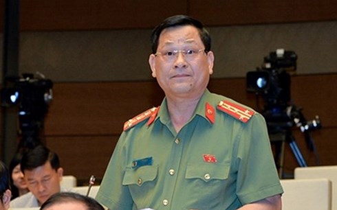 Đại biểu Nguyễn Hữu Cầu - Giám đốc Công an tỉnh Nghệ An. (Ảnh: Quochoi.vn)