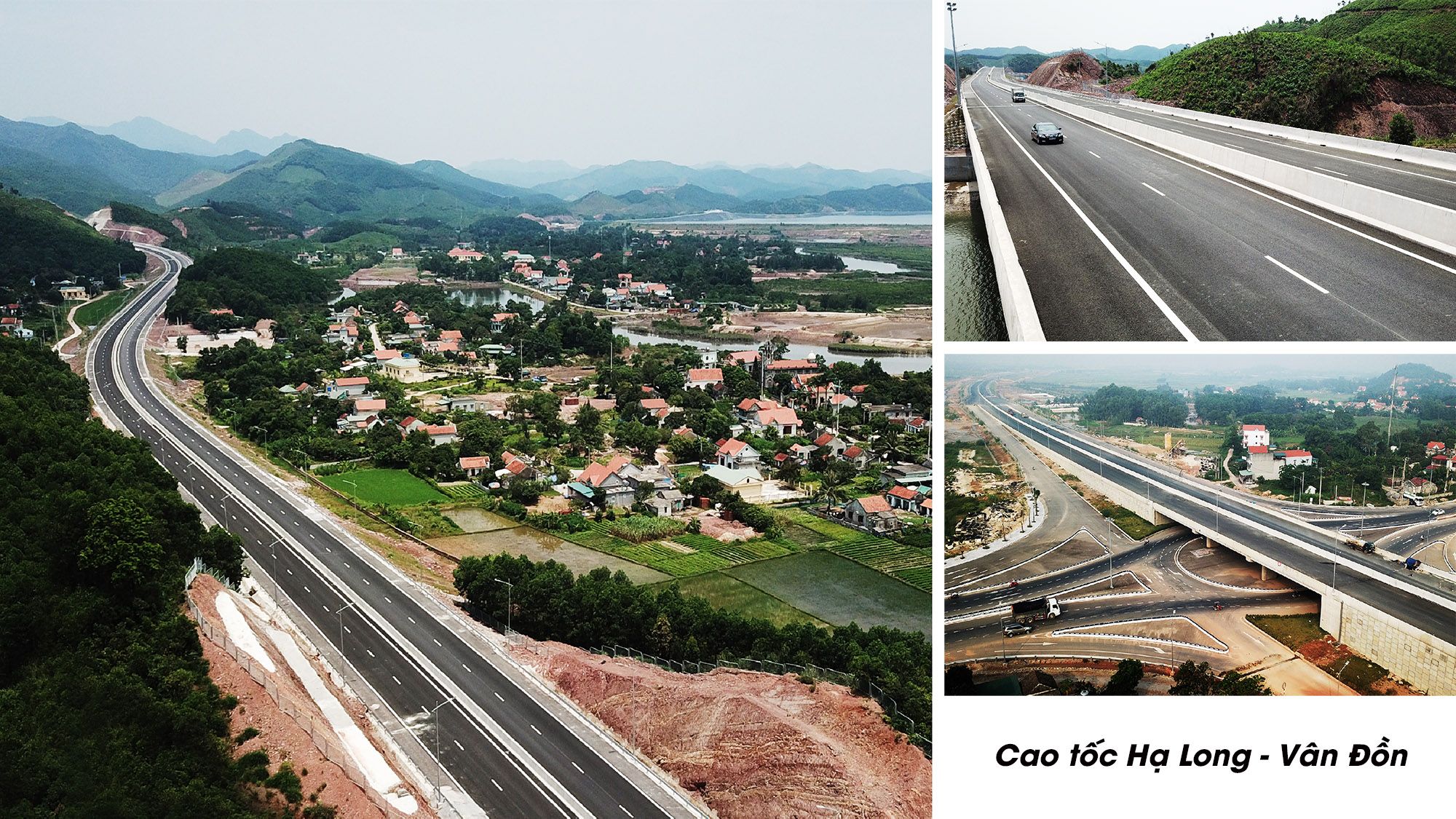 Cao tốc Hạ Long - Vân Đồn là dự án giao thông lớn hiện nay ở Quảng Ninh với tổng vốn đầu tư lên đến 12.000 tỷ đồng. Cao tốc dài 60km, nền đường rộng 25m, vận tốc tối đa 100km/h, dự kiến hoàn thành trong năm 2018.