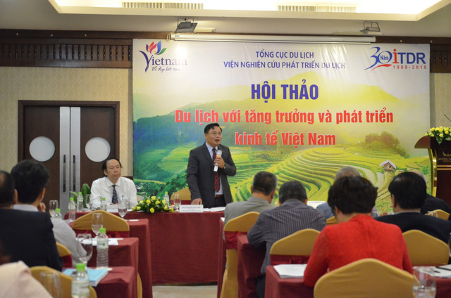 TS Nguyễn Anh Tuấn, Viện trưởng Viện nghiên cứu phát triển Du lịch phát biểu tại hội thảo