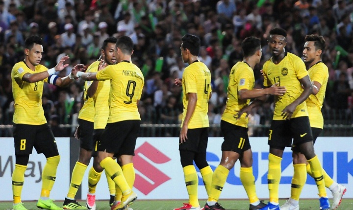 Thi đấu chật vật nhưng Malaysia vẫn bỏ túi ba điểm sau trận ra quân. Ảnh: Malaysia FA.