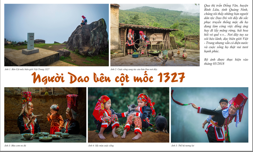 Bộ ảnh “Người Dao bên cột mốc 1327” - Trần Cao Bảo Long - TP.HCM được trao huy chương bạc.