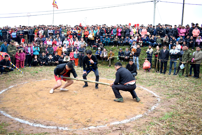 Hoạt động thể thao tại Lễ hội Đình Đồng Đình năm 2018 tại thôn Đồng Đình, xã Phong Dụ