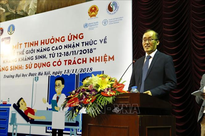TS Kingdong Park - Trưởng đại diện Tổ chức Y tế thế giới ( WHO) tại Việt Nam phát biểu. Ảnh: Dương Ngọc/TTXVN