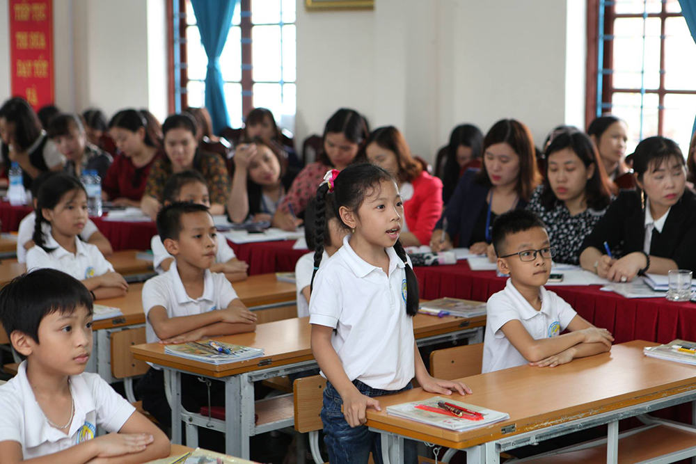 Học sinh Trường Tiểu học Yên Thanh, TP Uông Bí tham gia hội nghị tập huấn chuyên đề dạy học tích cực của Sở GD&ĐT.