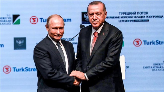 Tổng thống Thổ Nhĩ Kỳ Recep Tayyip Erdogan và người đồng cấp Nga Vladimir Putin tại lễ khánh thành tuyến đường ống dưới biển thuộc dự án đường ống khí đốt tự nhiên TurkStream. (Nguồn: aa.com.tr)