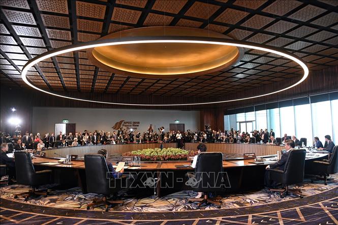 Toàn cảnh một phiên họp tại Hội nghị Cấp cao APEC ở Port Moresby, Papua New Guinea, ngày 18/11/2018. Ảnh: AFP/TTXVN