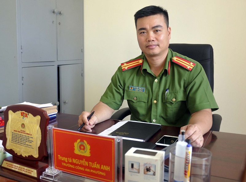 Trung tá Nguyễn Tuấn Anh luôn vì sự bình yên của xã hội và hạnh phúc của nhân dân.