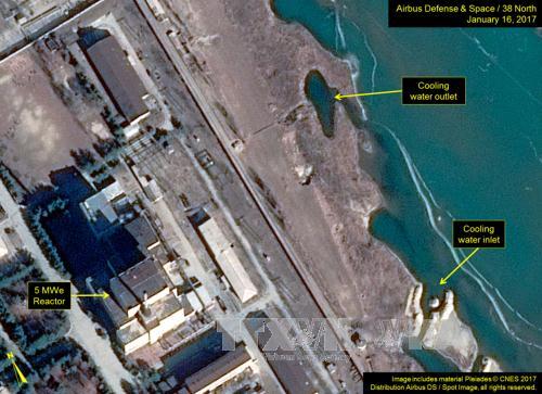 Lò phản ứng hạt nhân số 5 của Triều Tiên tại cơ sở Yongbyon ngày 16/1/2017. Ảnh: 38 North