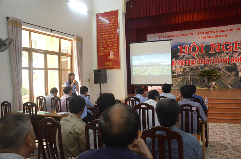 Hội nghị hỗ trợ phát triển doanh nghiệp do Huyện Hoành Bồ và Sở KH&ĐT phối hợp tổ chức