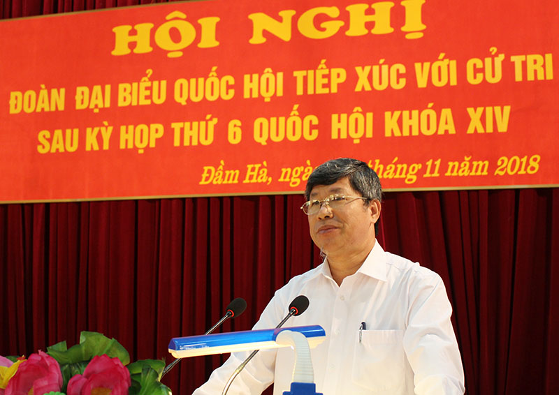lãnh đạo huyện Đầm Hà làm rõ một số ý kiến cử tri liên quan đến trách nhiệm, thẩm quyền của địa phương.âm 