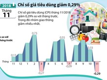 Chỉ số giá tiêu dùng tháng 11 giảm 0,29%