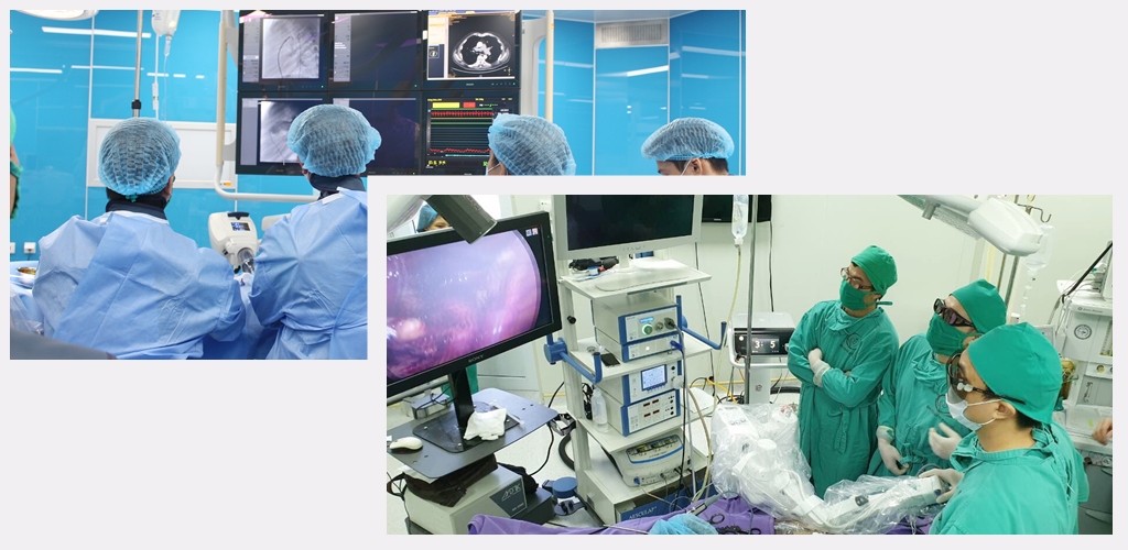 Cánh tay robot trong phẫu thuật, hệ thống máy chụp mạch xóa nền kỹ thuật số 2 bình diện (DSA)... và nhiều trang thiết bị y tế hiện đại được kết nối với máy tính có mạng internet nhằm nâng cao hiệu quả chẩn đoán, điều trị.