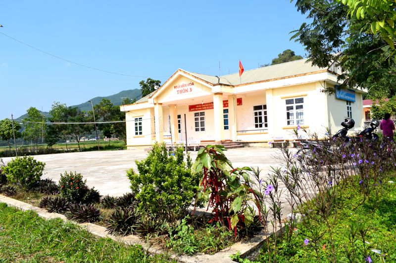 Nhà văn hóa thôn 3, xã Quảng La được xây dựng có sự góp công lớn hiên đất của các hội viên CCB xã