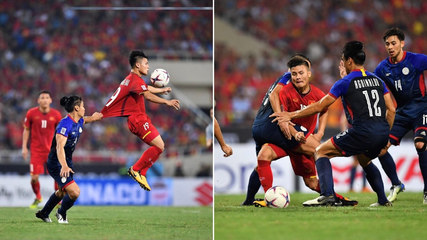 Quang Hải đã có một trận đấu quả cảm, mang về bàn thắng đầu tiên, khai thông bế tắc cho đội nhà. Ảnh: foxsportsasia.com