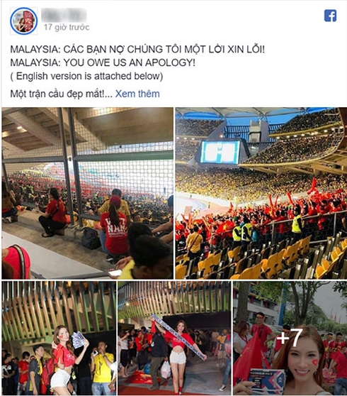 CĐV Việt Nam yêu cầu một lời xin lỗi từ BTC sân Bukit Jalil