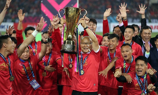 HLV Park Hang-seo có danh hiệu đầu tiên cùng đội tuyển Việt Nam. Ảnh: Đức Đồng.