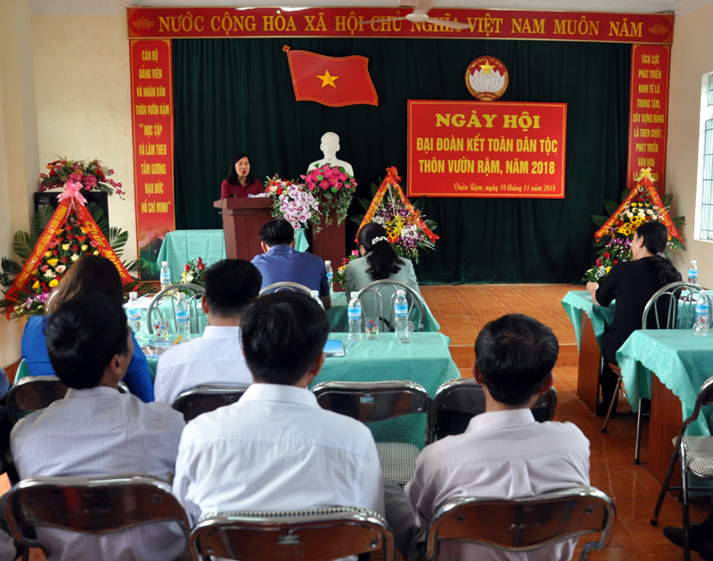  Thôn Vườn Rậm, xã Sơn Dương tổ chức Ngày hội Đại đoàn kết toàn dân tộc năm 2018