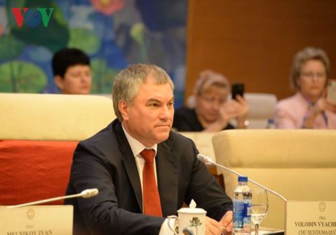 Chủ tịch Duma Quốc gia LB Nga tại cuộc hội đàm.