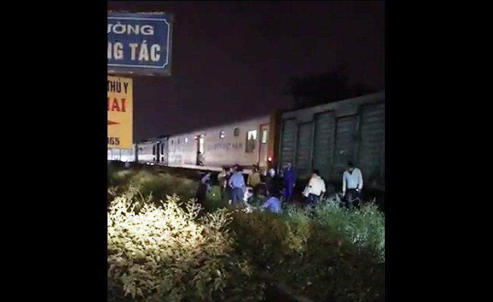 Hiện trường xảy ra vụ tai nạn đường sắt khiến một phụ nữ tử vong