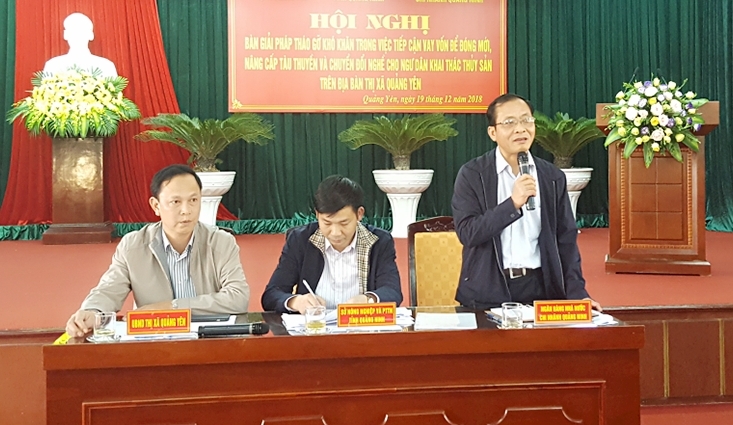 Ông Nguyễn Văn Đoan, Phó Giám đốc Ngân hàng Nhà nước Việt Nam chi nhánh Quảng Ninh