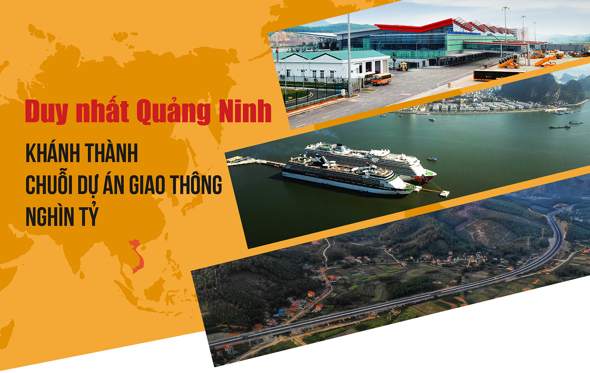 Ngày 30/12, tại Vân Đồn, tỉnh Quảng Ninh đã tổ chức khai trương, thông tuyến 3 công trình hạ tầng giao thông trọng điểm, mang tầm cỡ quốc tế là Cảng hàng không quốc tế Vân Đồn, Cảng tàu khách quốc tế Hạ Long và cao tốc Hạ Long - Vân Đồn với tổng mức đầu tư trên 20.000 tỷ đồng.