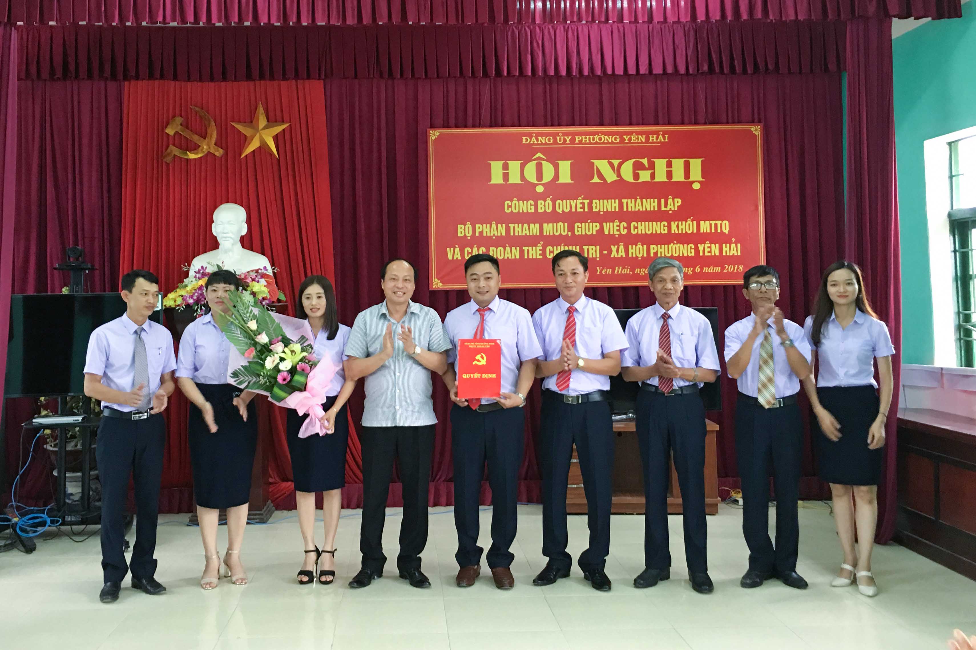 Ra mắt Bộ phận tham mưu giúp việc chung cho Khối MTTQ và các đoàn thể chính trị phường Yên Hải