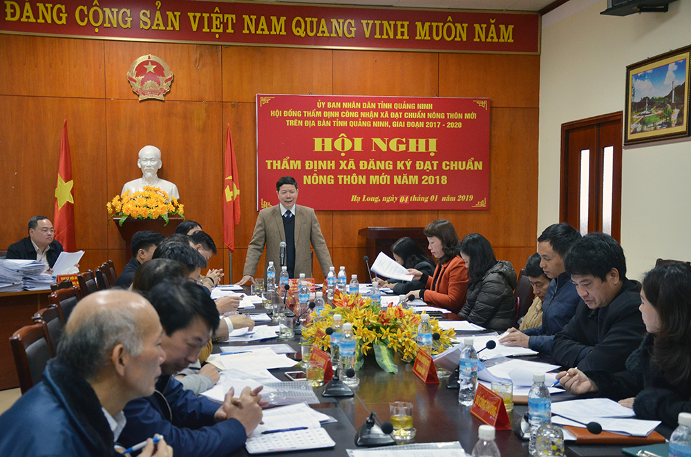Đồng chí Vũ Thành Long, Trưởng Ban xây dựng NTM tỉnh phát biểu tại 