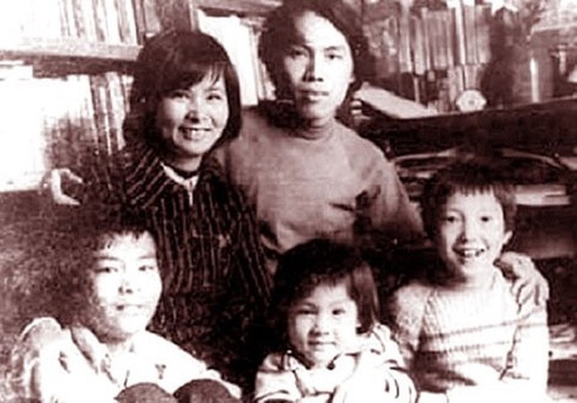 Vợ chồng nhà thơ Lưu Quang Vũ-Xuân Quỳnh và 3 con