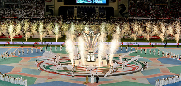 Màn pháo sáng cuổi buổi lễ khai mạc Asian Cup 2019.