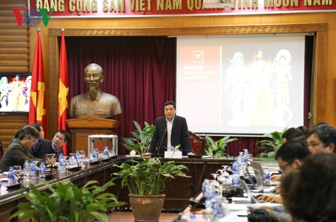 Ông Nguyễn Thái Bình, Chánh Văn phòng, người phát ngôn của Bộ VHTT&DL trả lời báo chí về công tác chuyển giao Hãng phim truyện Việt Nam.