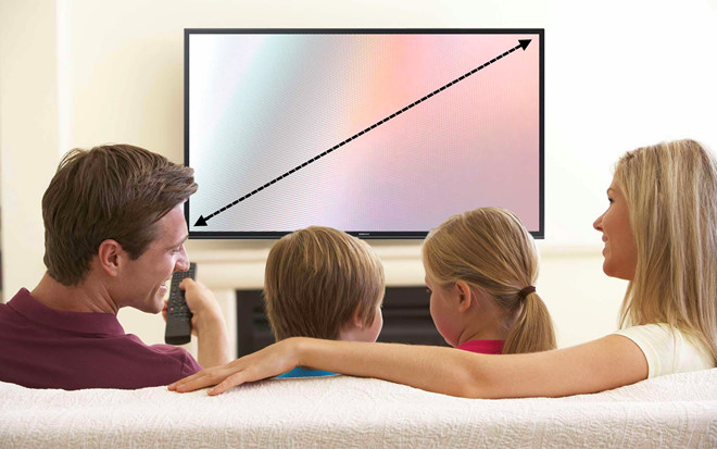 Kích thước của TV là điểm đầu tiên bạn cần tính đến. Hãy luôn nhắm đến mẫu TV lớn nhất mà bạn có thể mua được và không gian cho phép, bởi kích thước hiển thị luôn có ảnh hưởng lớn nhất tới trải nghiệm xem TV. Ảnh: Tom’s Guide.