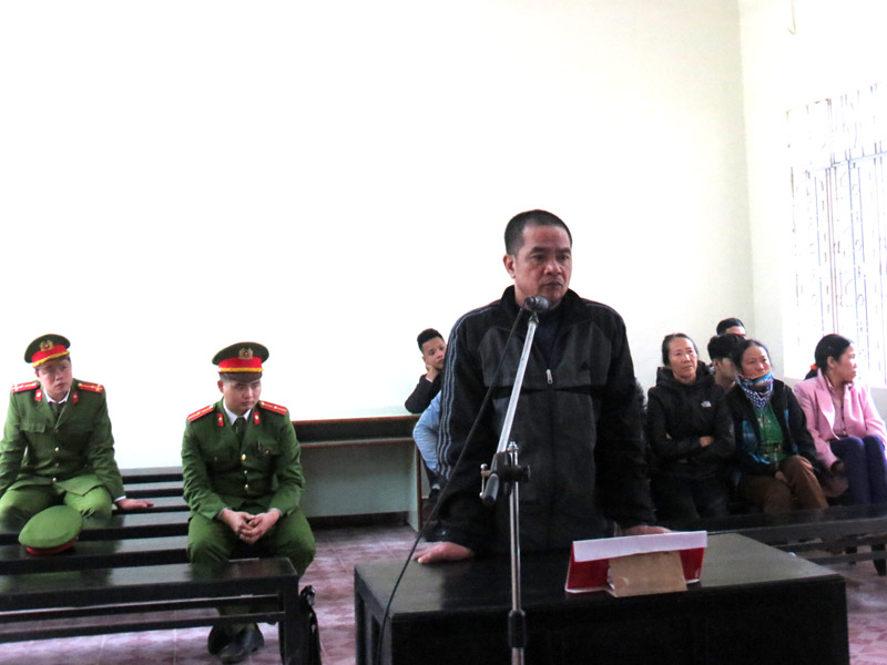 Bị cáo Đỗ Văn Hiền tại phiên tòa xét xử.