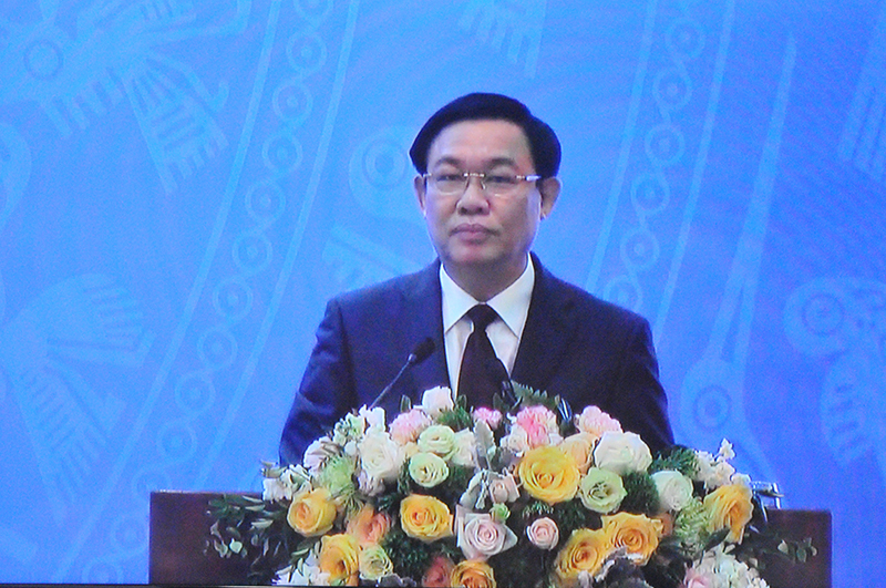 Phó Thủ tướng Vương Đình Huệ phát biểu chỉ đạo tại hội nghị.