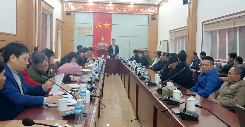 Chủ tịch uBND TP Uông Bí Nguyễn Mạnh hà kết luận tại Hội nghị