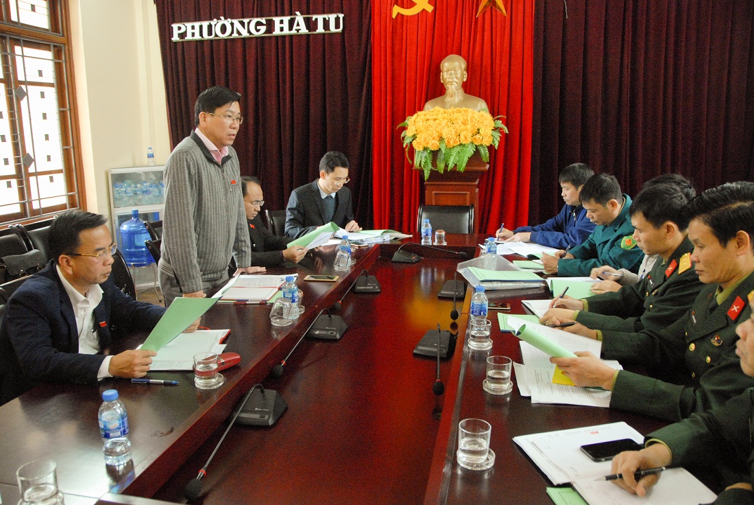 Ban Pháp chế HĐND tỉnh khảo sát tình hình gọi công dân nhập ngũ phường Hà Tu, TP Hạ Long.