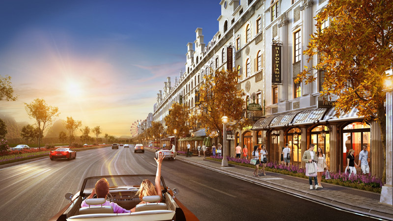 Phối cảnh dự án Sun Plaza Grand World - Shophouse Europe.