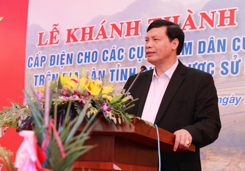 Chủ tịch UBND tỉnh Nguyễn Đức Long phát biểu tại lễ khánh thành.